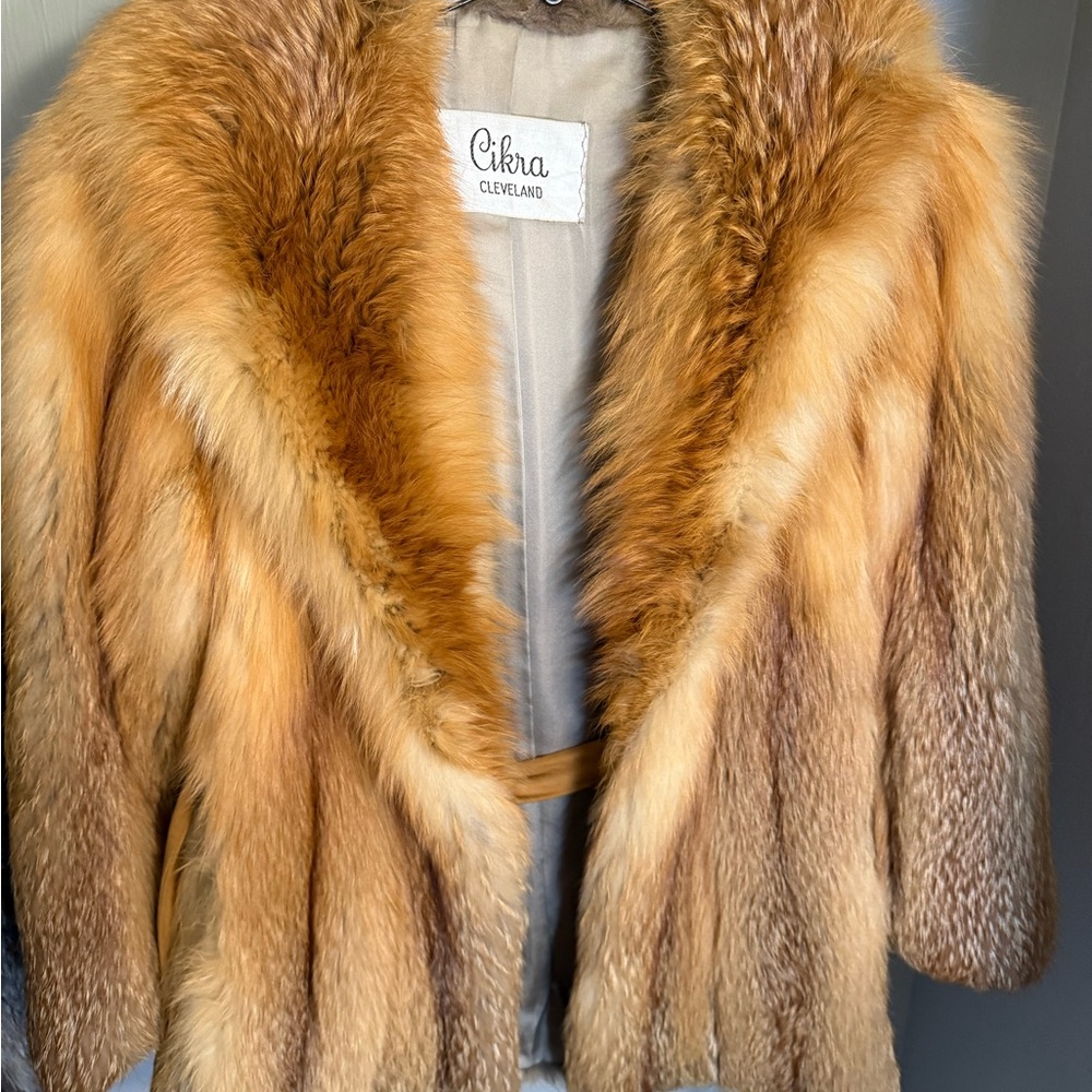 Cherry Fox Stroller Fur Coat - Cikra